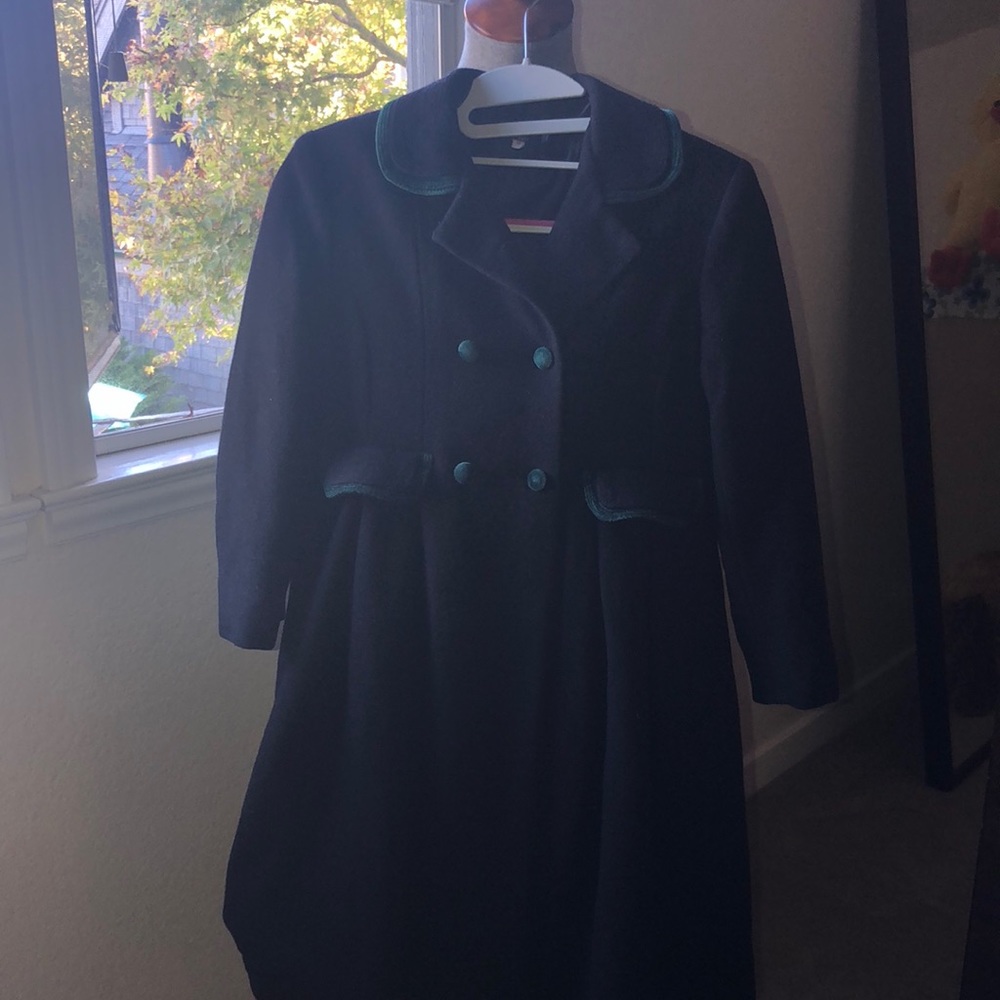 Lined Wool Coat - Size 8